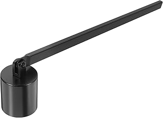HEALLILY 1Pcs Candle Snuffer Candle Iron Candle Extinguisher Stainless Steel Wick Flame Snuffer with Fodable Handle for Putting Out Candles Flame Safely (Black)