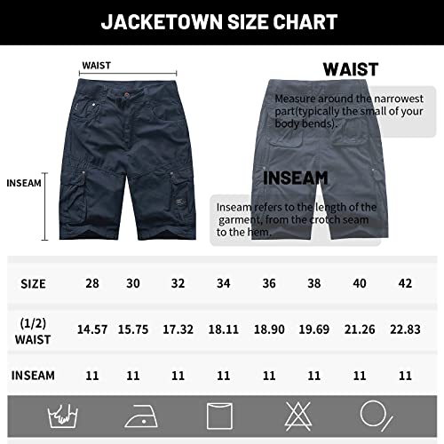 Jacketown Mens Shorts Casual Cargo With Pockets Breathable Lightweight Work Camping Fashion Hiking Shorts 34 Regular #TOP6