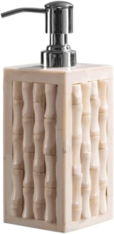 Soap Dispenser Soap Pump Bamboo-Shaped Lotion Dispenser 4-Piece Classic Bathroom Set - Soap Box, Towel Dish, Mug