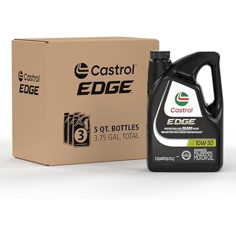 Castrol EDGE 10W-30 Advanced Full Synthetic Motor Oil, 5 Quart, Pack of 3 Cover