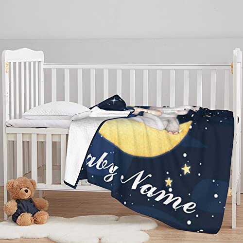 Personalized Baby Blankets With Name For Girls Boys, Custom Baby Blanket Soft Custom Name Swaddling Blanket, Personalized Baby Gifts For Newborn Baby Shower Kids Birthday (Elephant) #TOP5