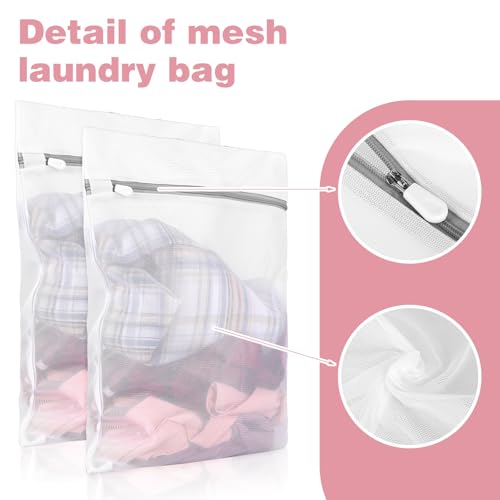 8 Stück Wäschenetz Waschmaschine, Wäschenetz für Waschmaschine, Wäschesäcke 30 x 40cm, Wäschesäcke Klein mit Versteckter Reißverschluss Wäsche Netz für Feinwäsche, Bluse, Strumpfwaren, Unterwäsche