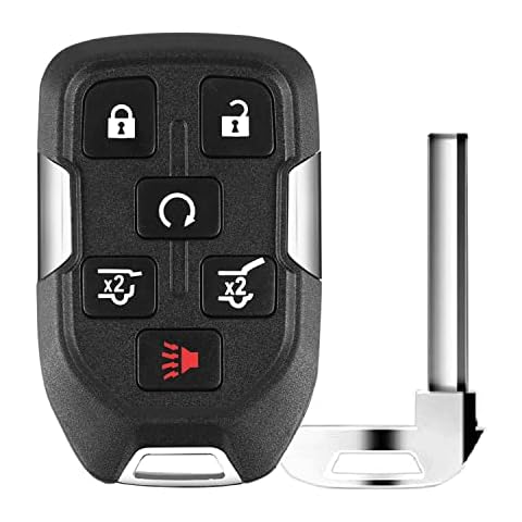 Replace FCCID: HYQ1AA (315Mhz) Smart Remote Control Key Fob fits for 2015-2020 Chevy Suburban/Tahoe LTZ and GMC Yukon SLT/XL, Chip Included, for with PUSH to START Model 1 PCS Cover