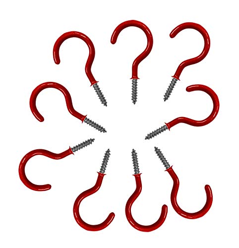Crochets à vis taille 2 rouge pour suspendre vos outils et optimiser les petits espaces