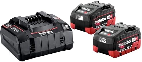 METABO MÁQUINAS - Basic-Set LiHD 2X 5.5 Ah + Cargador ASC 145
