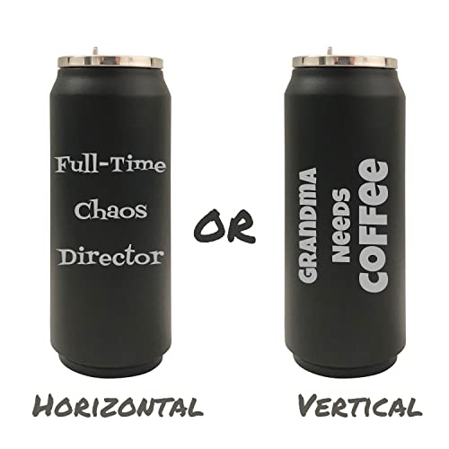 Three Drops Of Life Customized Tumblers, Double Wall Insulated Stainless Steel Personalized Tumbler (17Oz - Cola, Black) #TOP5