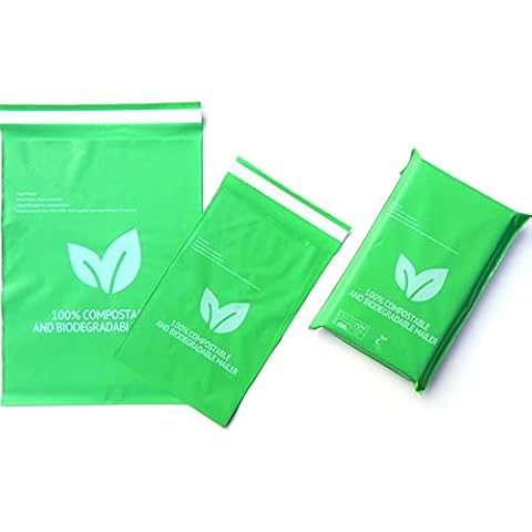 Eco Mailing Bags 12x16" (300x400mm) | Pack of 10 or 50 | Biodegradable and Home Compostable | EN13432 Certified | Sustainable | Zero Waste | Postage Bags | Plastic Free (10) Cover