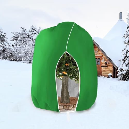 WEALSFUN Winterschutz für Pflanzen,Winterschutz Kübelpflanzensack Schutzhülle für Pflanzen als Baum Palmen Balkonpflanzen haube Zelt Atmungsaktiv - Reißfest,Grün 200x240cm