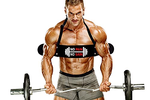 APRODO Arm Blaster - Heavy Duty Biceps Isolator for Bodybuilding, Weightlifting, Gym, Exercise, Workout - Bicep Arm Trainer, NO Pain NO GAIN (BLACK)