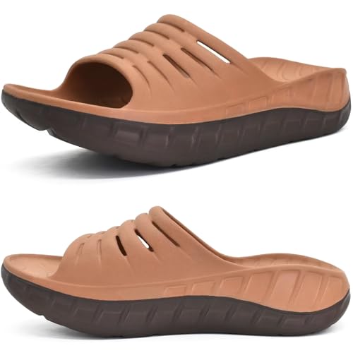 KuaiLu Mens Recovery Sandals Orthotic Arch Support Open Toe