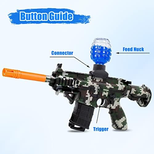 Gel Blaster Gun,M4 Gel Ball Blaster Gel Gun with 30000 Water Beads,Gel Gun Blaster,Electric Gel Ball Blaster Suitable for Outdoor Activities Shooting Team Game