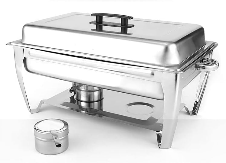 Food Insulated Hot Pot, Insulated Buffet Plate with Foldable Stand and Anti-Scald Handle, Suitable for Christmas, Halloween, New Year, Single Compartment,Single Grid