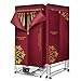 ZXCVBNAS Sèche-Linge Sèche-Linge Chauffant Portable Sèche-Linge Pliant Électrique Sèche-Linge Automatique à Ions Pliable Couches Pratique avec Télécommande,Rouge,110v