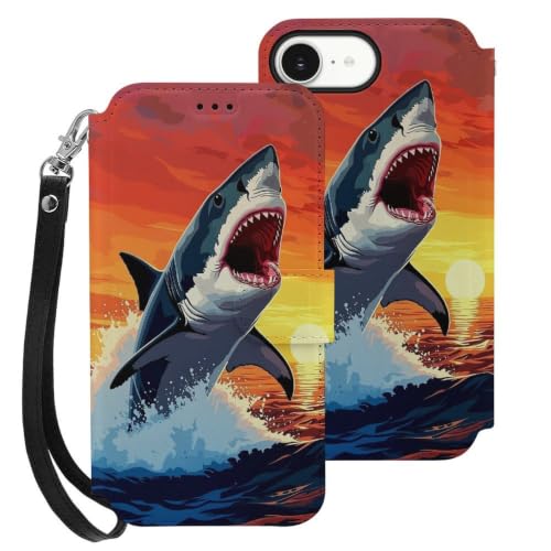 �[�z�̃V���[�N �Ή� iPhone 16 E �P�[�X �蒠�^ �X�}�z�P�[�X �J�[�h���[ �X�^���h�@�\ �S�ʕی� [���s�A���i]