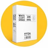 HYDA A4 Printer Paper 75gsm, White Copy Paper, 500 Sheets 1 Ream, A4 Copier Paper for Inkjet, Laser Printers & Copiers