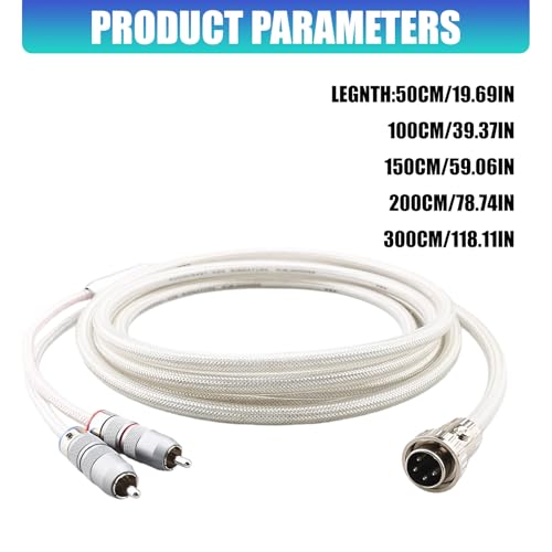 Cable DIN 4 pines a 2RCA para revivir tocadiscos analógicos sin ruido 3