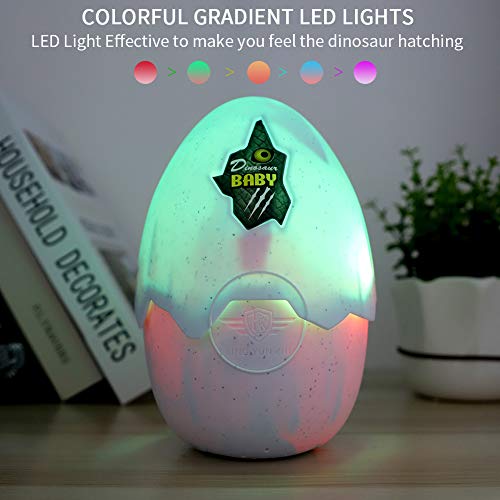 Hatching Eggs Dinosaur Toys, Christmas Toy with Music and Hatching Sound and LED Light, Novelty Educational Toy Party Favors Gift for 3 Year & Up Kids - Thumbnail 4