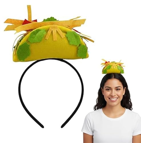 Nicky Bigs Novelties Taco Hat, Taco Headband, Tacos Costume Adult, Funny Headband, Funny Hat, Crazy Hats, Silly Hats For Adults