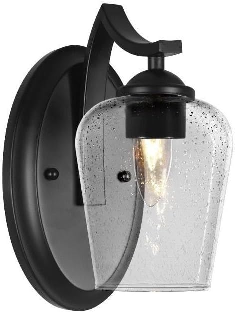 Toltec Lighting Zilo 1 Light Wall Sconce in Matte Black (551-MB-210)