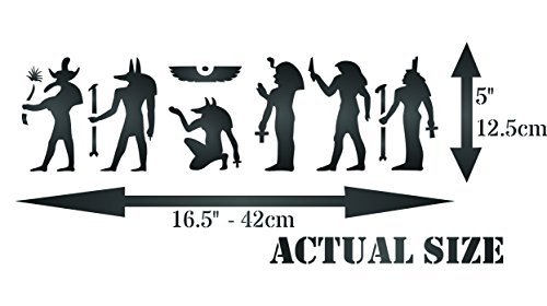 Pochoirs pour murs frise égyptienne hiéroglyphique de 41cm - 7