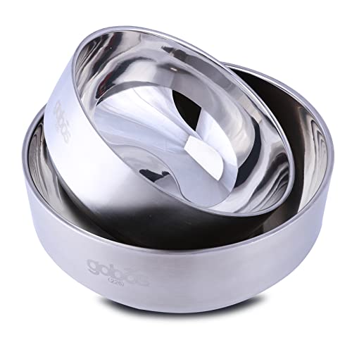 Gobos 10 Pack Stainless Steel Bowls, 12 Oz Insulated Soup Bowls Snacks Bowls Lightweight Salad Bowls, 304 Double-Walled Metal 11.5Cm-10Pcs Style2 0 #TOP1