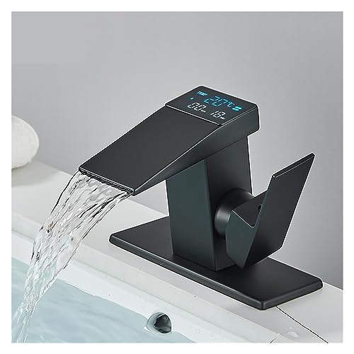 Mitigeur cascade noir avec affichage LED hydroélectrique intelligent - 3