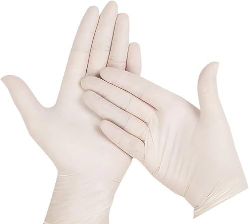 Miniatura 2 de Guantes de examen de nitrilo, grado médico, sin polvo, sin látex, sin goma, desechables, no estériles, seguros para alimentos, texturizados, color