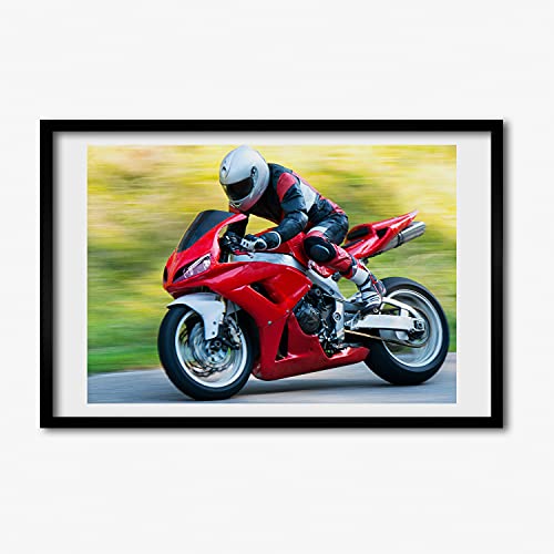 Tableau moderne moto Tulup cadre MDF 60x40 cm décoratif