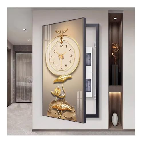 Breaker Panel Cover - Wall-Mounted Fuse Box Cover, Aluminum Meter Box Cabinet, Outdoor Electrical Panel Protector, Weather-Resistant, 50x100cm (Black-A)