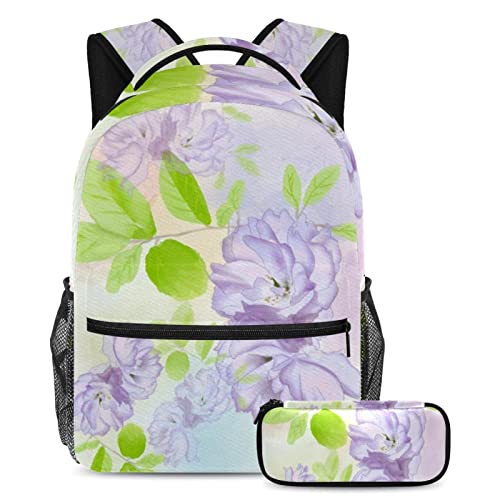 Sac à dos voyage avec étui à stylo et filet bouteille pour activités et sorties scolaires
