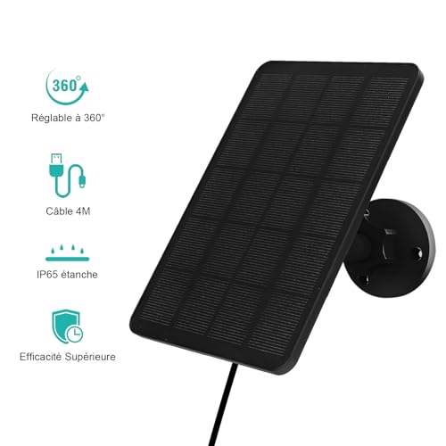 Panneau solaire compatible Blink Outdoor 4 chargeur 4W IP65