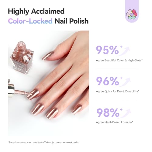 Image of SAVILAND Color Artistry Glitter Nail Polish Set: 6pcs Holographic Diamond Sparkle Shades Fingernail Polish Non-Gel, Quick-Dry & 7 Days Nail Lacquer Kit for Women Manicures Toe Nail Art DIY Salon Home