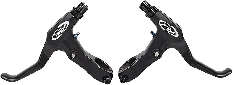 HillMiles MTB 2pcs Bike Brake Levers, Aluminum Alloy Bicycle Brake Lever, Brakes Handle 2.2cm Diameter for Most Bicycle, Road Mountain Bike Black
