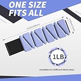 Wrist & Ankle Weights for Women, Wearable Strong Arm & Leg Weights Set of 2(1Lbs Each), Adjustable Ankle Weights for Walking, Yoga, Dance, Barre,Gym,Exercise,Pilates,Walking Running (Blue) - Image 3