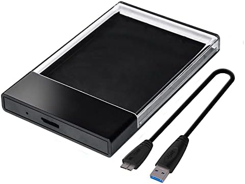 Szwilnis 2.5 Inch USB 3.0 Hard Drive Enclosure for SATA I SATA II SATA III 7mm 9.5mm HDD SSD External Hard Disk Drive Case Up to 5GBPS for Lenovo WD Samsung Dell Toshiba