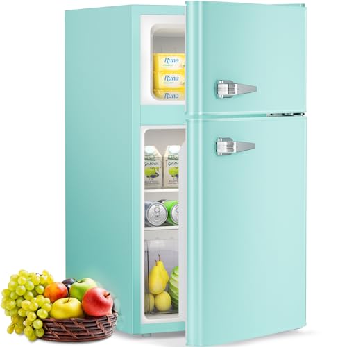 Antarctic Star F5890GREEN Compact Mini Refrigerator Separate Freezer cover