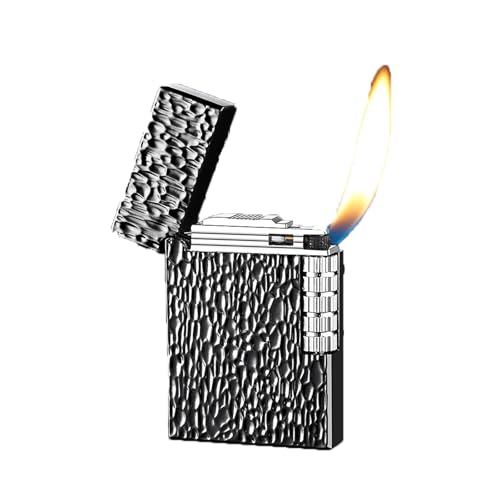 Encendedor metálico deslizante recargable negro