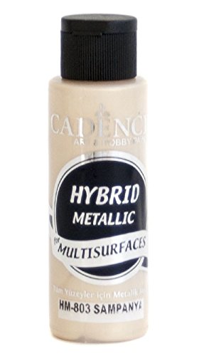 Peinture acrylique multisuperficie Hybrid métallique Cadence Champagne ref. h803