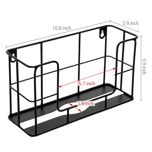 Mygift BATH0711BLK Wall Mounted Black Metal Wire Commercial Paper Towel Dispenser Holder thumb #4