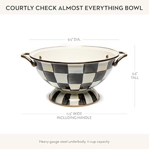 Mackenziechildsenamelbowlsmallservingbowlforentertainingalmosteverythingbowlblackandwhitecourtlycheck Urban Country Home Decor Mackenzie childs enamel bowl small serving bowl for entertaining almost everything bowl black and white courtly check urban country home decor