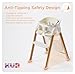 KUB High Chair for Babies and Toddlers Adjustable Foldable Convertible 5 Point Harness Easy Clean Wood-Printed Metal with Removable Tray Baby Highchair for Family (White&Natural Wood-Printed Metal)