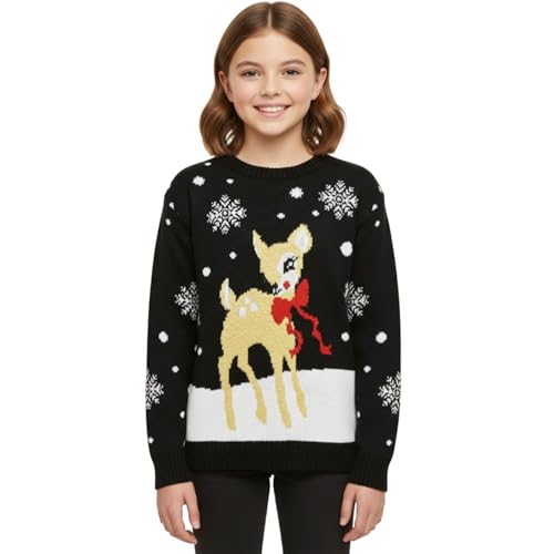 Sauteur pull de Noël tricoté pour bébé fille garçon cerf