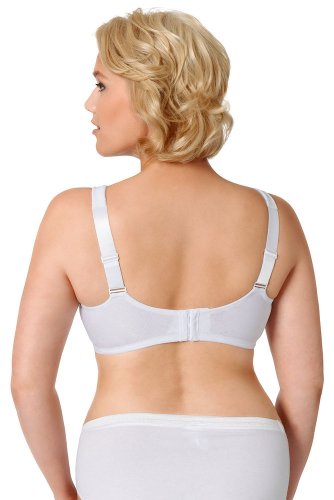 Ulla Popken Reggiseno Sostenitivo Modello Kelly Senza Ferretto Con Imbottitura, Pizzo E Spalline Larghe Che Non Segnano, Fino Alla Tg. 130G Bianco 105F 659343209-105F - 7