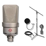 Neumann TLM 103 Large-Diaphragm Condenser Microphone for Studio Recording with On-Stage Stands MS7701B Mic Stand, Professional Grade XLR Cable and Microphone Pop Filter