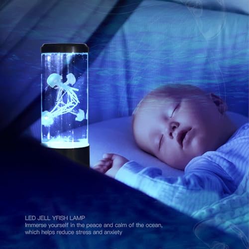 Lampe méduse LED USB silencieuse avec télécommande pour bureau et maison