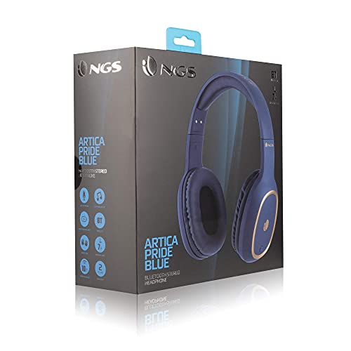 NGS ARTICA Pride Blue - Cuffie Senza Fili, Compatibili con Tecnologia Bluetooth, con Microfono, 7 Ore di Durata della Batteria, 20 Hz, Blu - Image 8