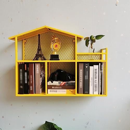 Étagère de livre de bibliothèque en fer forgé durable pour mur - 2