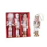 Bianchi Dino - Pièces 3-Noisette assorties en bois -4 x 12,5 x 3 cm - Couleur 3 Ass White/Gold