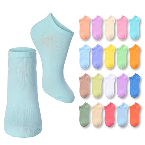 Image of Tipi Toe Women's 20 Pack Colorful Low Cut Socks - Lightweight, Breathable Design for All-Day Comfort Sizes 9-11 /10-13