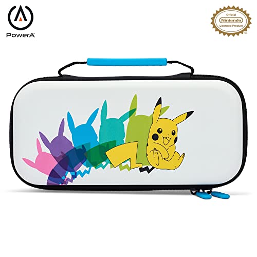 PowerA Protection Case for Nintendo Switch - OLED Model, Nintendo Switch or Nintendo Switch Lite - Pokémon: Pikachu Color Shift, protective case, gaming case, console case, carry case, game storage